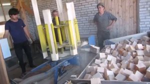 ТОРЦОВКА КУБИКА ДЛЯ ПЕЛЛЕТ | Станок для торцовки шашек поддонов СТК