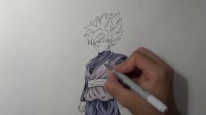 Drawing Goku Black SUPER SAIYAN ROSE