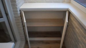 Тумбочка с жалюзийными дверцами и пвх подоконником на балкон в Минске!