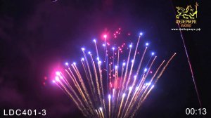 LDC401-3 (0,8"х 300 зарядов) Big golden coco, blue pearl