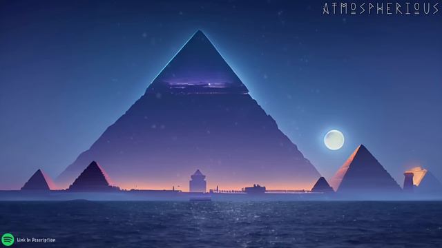 Relaxing Ancient Egyptian Music & Night River Ambience | Triangle Harp | sleep, study, meditation