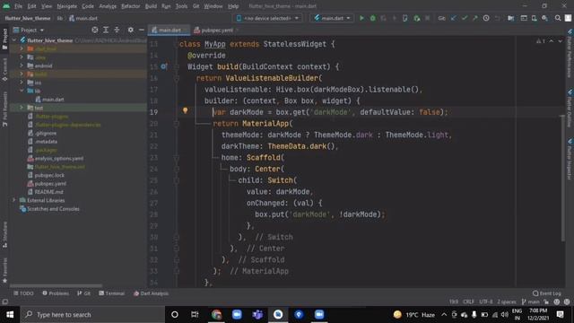 How to change app theme using Hive | Hive Database | Dynamic App Theme | E21 | @flutterstudio