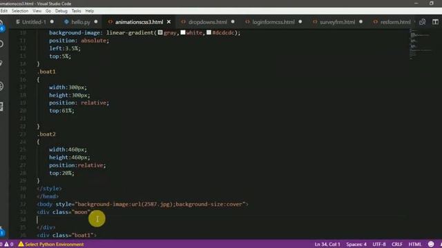 Moving Objects implementation using CSS3 Animations - CITYSCAPE NIGHT VIEW