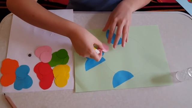 Рыбка Аппликация из цветной бумаги смотреть онлайн