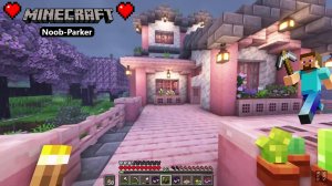 Майнкрафт лонгплей вишнёвый особняк в лесу minecraft