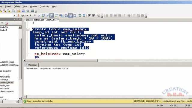 introduction to sql server 2008 - creating table using transact - sql - Part 2 смотреть онлайн