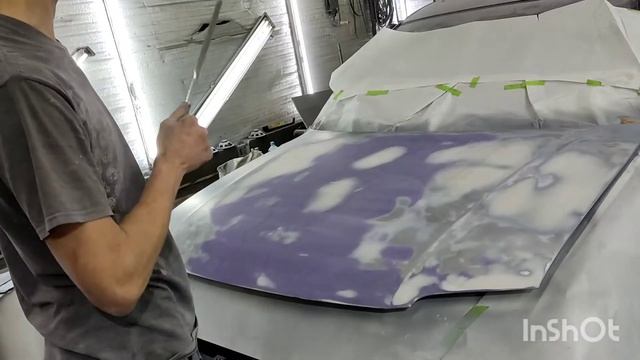 Как зашпатлевать мятый капот под грунт смотреть онлайн