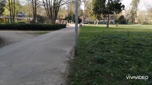 С Пашкой прогулка по парку отдыха в Дюссельдорфе.