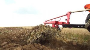 Минитрактор Кентавр Т-224 в работе с плугом Wirax