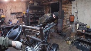 ПОМОГАТОР ИЗ ТРУБ первый запуск самодельный минитрактор своими руками