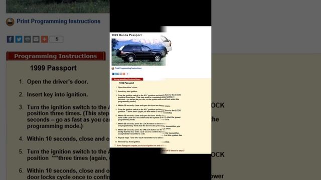 HOW TO PROGRAM KEY REMOTE HONDA PASSPORT HOMBRE TROOPER ACCURA SLX ISUZU OASIS RODEO AXIOM смотреть онлайн