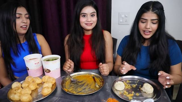 Maggi, Golgappa ( Pani Puri ) and Momos Eating Challenge | Spicy ?Maggi, Golgappa, Momos Challenge смотреть онлайн