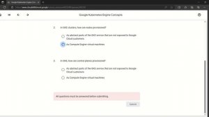 Google Kubernetes Engine Concepts Quiz Answers| Getting Started with Google Kubernetes Engine