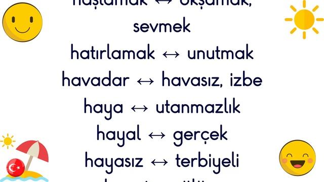 АНТОНИМЫ К СЛОВАМ НА БУКВУ Н ТУРЕЦКИЙ ЯЗЫК ОНЛАЙН УРОКИ И ГРАММАТИКА ТУРЕЦКОГО ЯЗЫКА смотреть онлайн