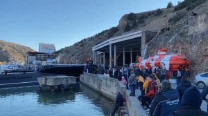 Буксировка подводной лодки в музей, 2021 год. Музей подводных лодок в Балаклаве.