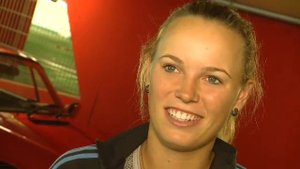 Anke Huber and Caroline Wozniacki - 35 years of Porsche Tennis Grand Prix