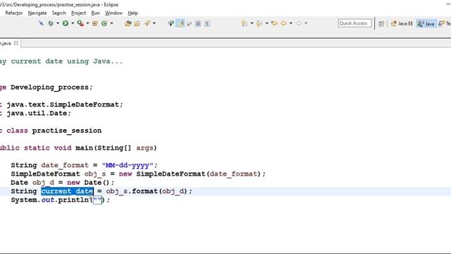 Current Date using Java... смотреть онлайн