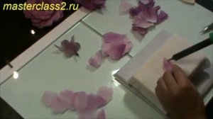 Цветы из ткани. Мастер класс Пион из ткани. Часть 5