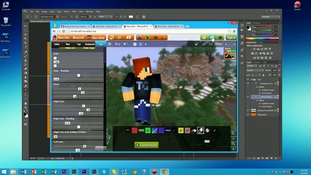 [TUTORIAL] How to Make a Minecraft YouTube Banner Picture / Channel Art for your Channel - Photosho смотреть онлайн