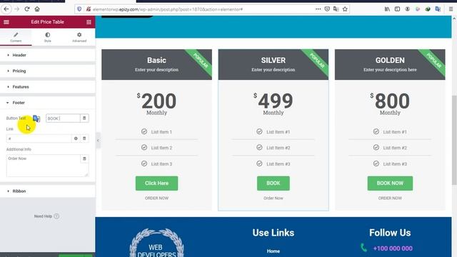 Elementor Pricing table 2023 / Elementor pricing table toggle Free / WordPress Pricing Table Widget