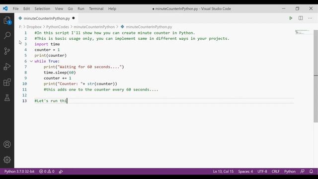 How to make a minute counter in python | Python Project смотреть онлайн