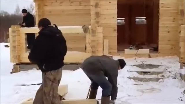 Строительство дома из профилированного бруса естественной влажности смотреть онлайн