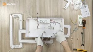 TRIPLEX 110W Белый - сборка потолочной светодиодной люстры с пультом от Estares.