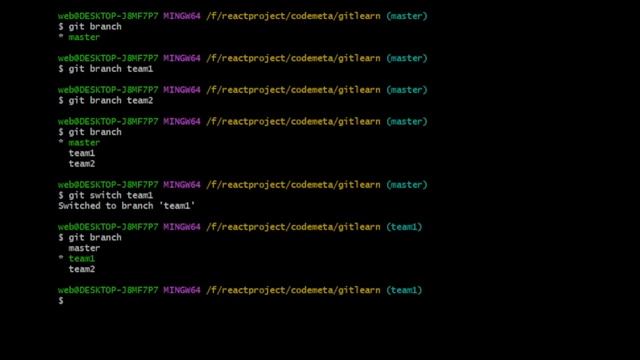 Git Tutorial: Git Branch Command Or Run Branches commands Via Git Bash Command Prompt