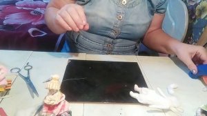 Ватная Игрушка. Девочка и Мальчик на санках. Заключительная часть.7ч