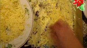How To Cook Layered Salad "Mimosa" - Layered Salad Recipe Video Tutorial