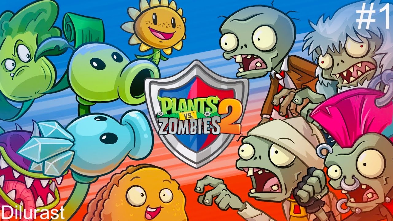 Plants vs. Zombies 2 #1 ? Растения против ЗОМБИ 2! Карта Древний Египет! Gameplay pvz! Dilurast