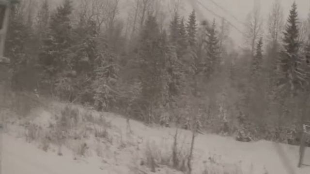 Новолисино - Тосно, вид справа по ходу, январь 2016 [РЖД] смотреть онлайн