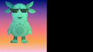 радостные лица Лунтика (шаблон)