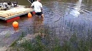 Работа мини земснаряда