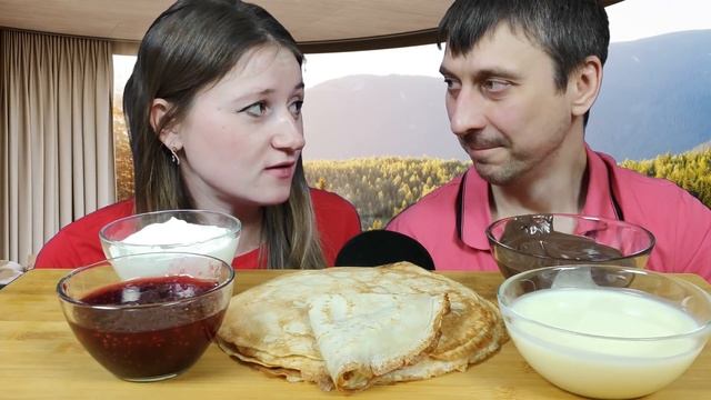 МУКБАНГ БЛИНЫ НА МАСЛЕНИЦУ | MUKBANG PANCAKES ON SHROVE TUESDAY | #pancakes #блины смотреть онлайн