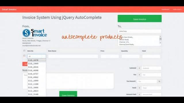 Invoice System Using jQuery PHP MySQL And Bootstrap смотреть онлайн