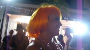 Jenny Scordamaglia, MiamiTV, in Key West, FL, Fantasy Fest, Duval Str.,10-26-2013