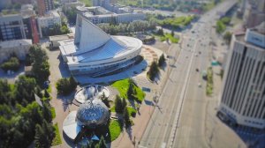 Novosibirsk 4k drone Новосибирск с высоты птичьего полета, ТЮЗ Парус