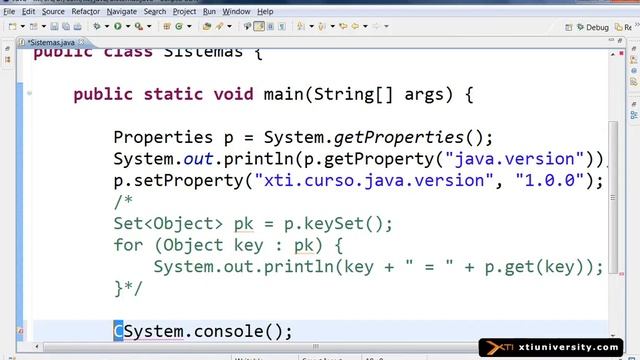 Universidade XTI - JAVA - 108 - System, Runtime, Properties e Console смотреть онлайн