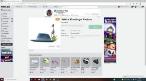 Roblox How to get White Flamingo Fedora!