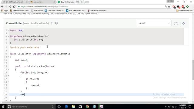 Day 19 Interfaces! hackerrank | java | tutorial