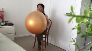 Giant Gold Balloon ? Blowing Up a 36" (90cm) Balloon!!