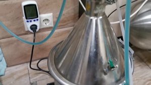 Работа тарельчатой вставки ХД-2 под вакуумом - с доработкой перелива