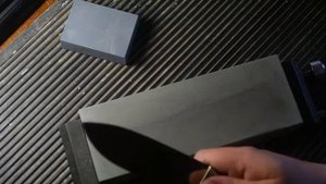 Ручная заточка ножа из стали Elmax на брусках Grinderman и финиш на Charnley Forest.