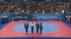 Taekwondo WTF. Baku 2015 European Games. Semifinal. W-49. Bogdanovic-Abakarova.