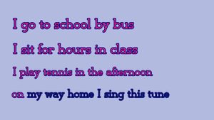 Every day - present simple song