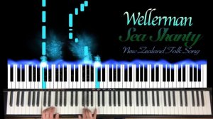 Wellerman Sea Shanty Piano Visualizer Play by Ear