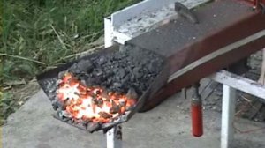 Угольная горелка Горение и загрузка 0001 (опыты с углём)