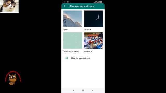 Как установить обои в Whatsapp. Изменить фон картинки чата смотреть онлайн