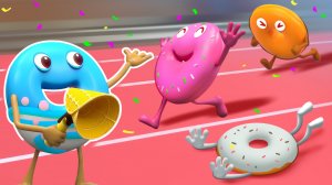 Спортивные соревнования пончиков | Разные цветы | Новая песенка про еду | Ритм для детей | BabyBus